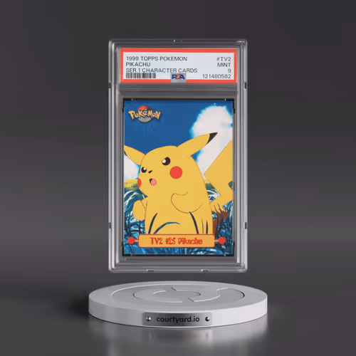 1999 Topps Pokémon Series 1 Character Cards #TV2 Pikachu (PSA 9 MINT)