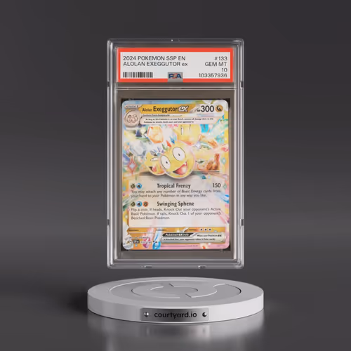 2024 Pokémon Ssp EN-Surging Sparks #133 Alolan Exeggutor EX - Holo (PSA 10 GEM MINT)