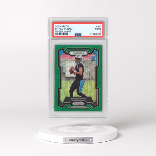 2023 Panini Prizm #311 Bryce Young - Green Wave (PSA 9 MINT)