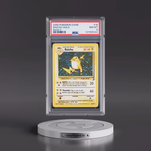 2000 Pokémon Game Base II #16 Raichu - Holo (PSA 8 NM-MT)