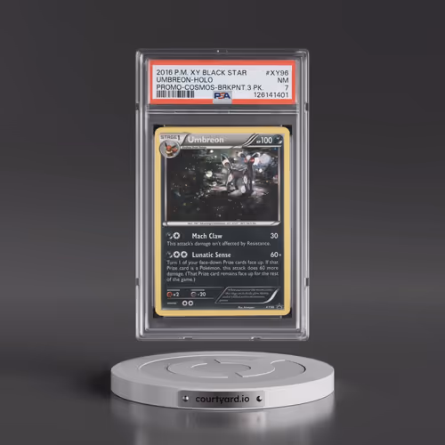 2016 Pokémon XY Black Star Promo #XY96 Umbreon - Holo Cosmos-Breakpoint 3 Pack (PSA 7 NM)