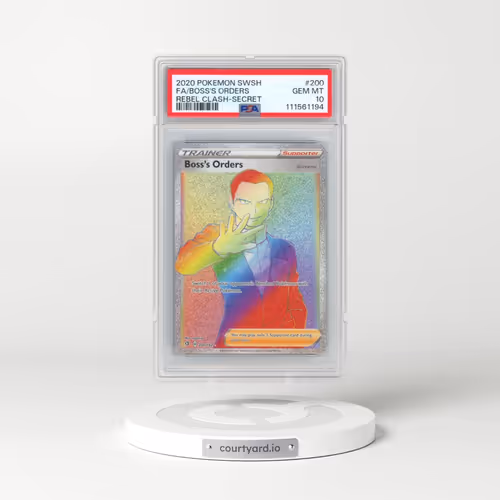 2020 Pokémon Sword & Shield Rebel Clash #200 Boss's Orders - Full Art Secret (PSA 10 GEM MINT)