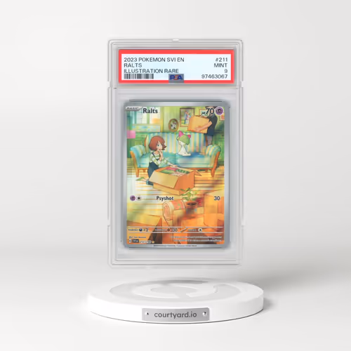 2023 Pokémon Svi EN-Scarlet & Violet #211 Ralts - Illustration Rare (PSA 9 MINT)