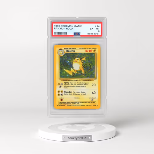 1999 Pokémon Game #14 Raichu - Holo (PSA 6 EX-MT)