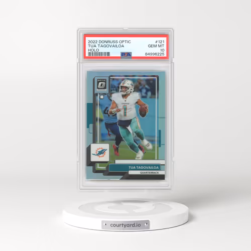2022 Panini Donruss Optic #121 Tua Tagovailoa - Holo (PSA 10 GEM MINT)