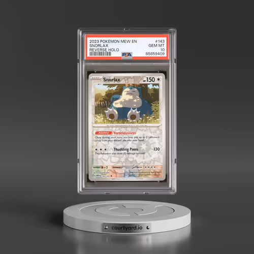 2023 Pokémon Mew EN-151 #143 Snorlax - Reverse Holo (PSA 10 GEM MINT)