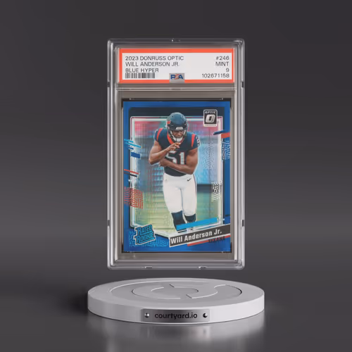 2023 Panini Donruss Optic #246 Will Anderson Jr. - Blue Hyper (PSA 9 MINT)