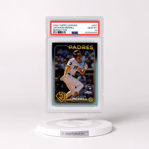 2024 Topps Chrome #207 Jackson Merrill - Refractor (PSA 10 GEM MINT)