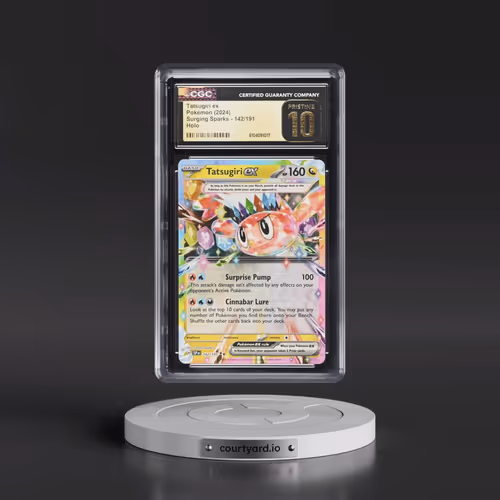 2024 Surging Sparks - SSP EN #142/191 Tatsugiri ex - Holo (CGC 10 PRISTINE)