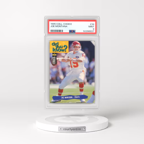 1995 Collector's Choice #34 Joe Montana (PSA 9 MINT)