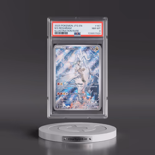 2025 Pokémon Jtg EN-Journey Together #167 N's Reshiram - Illustration Rare (PSA 8 NM-MT)