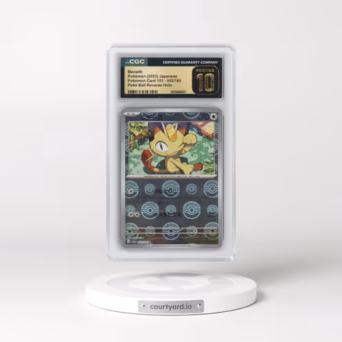 2010 Pokémon Card 151 #052/165 Meowth - Reverse Holo Poké Ball (CGC 10 PRISTINE)