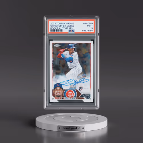 2023 Topps Chrome Rookie Autograph #RACMO Christopher Morel (PSA 9 MINT)