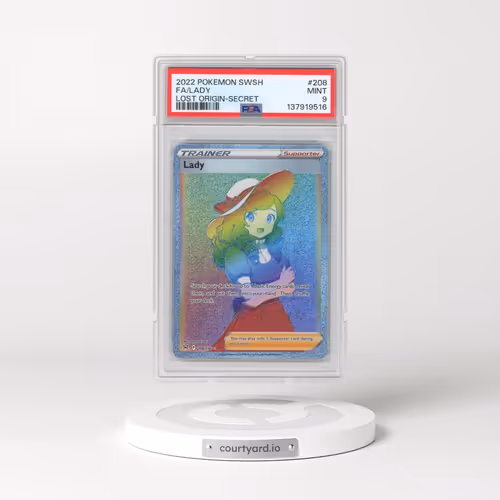 2022 Pokémon Sword & Shield Lost Origin #208 Lady - Full Art Secret (PSA 9 MINT)
