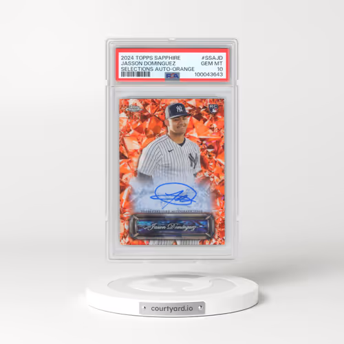2024 Topps Chrome Sapphire Sapphire Selections Autographs #SSAJD Jasson Dominguez - Orange (PSA 10 G