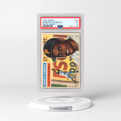 1956 Topps #33 Roberto Clemente - White Back (PSA 5 EX)