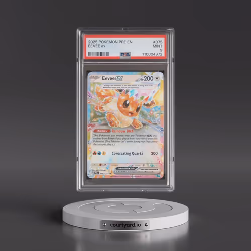 2025 Pokémon Pre EN-Prismatic Evolutions #075 Eevee EX - Holo (PSA 9 MINT)