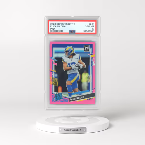2023 Panini Donruss Optic #238 Puka Nacua - Pink (PSA 10 GEM MINT)