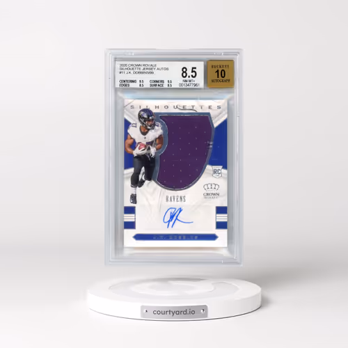 2020 Crown Royale Silhouette Jersey Autographs #11 J.K. Dobbins/99 (BGS 8.5 NM-MT+)