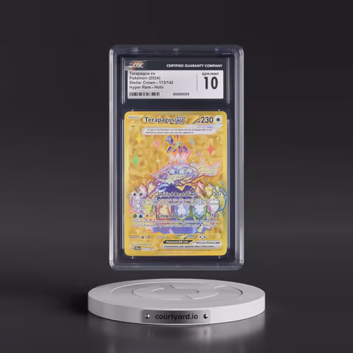 2024 Pokémon Scr EN-Stellar Crown #173 Terapagos EX - Holo Hyper Rare (CGC 10 GEM MINT)