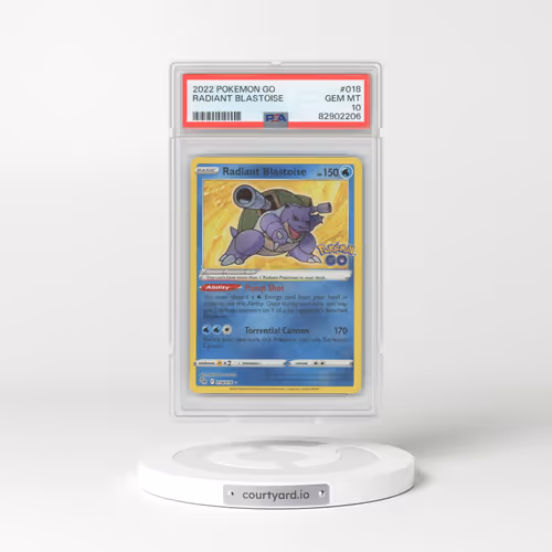2022 Pokémon GO #018 Radiant Blastoise - Holo (PSA 10 GEM MINT)