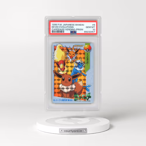 1998 Pokémon Bandai Carddass Vending #8 Eevee Evolutions-Prism (PSA 10 GEM MINT)