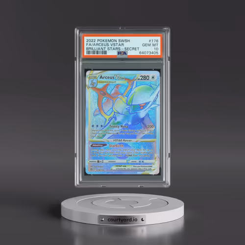 2022 Pokémon Sword & Shield Brilliant Stars #176 Arceus Vstar - Full Art Secret (PSA 10 GEM MINT)