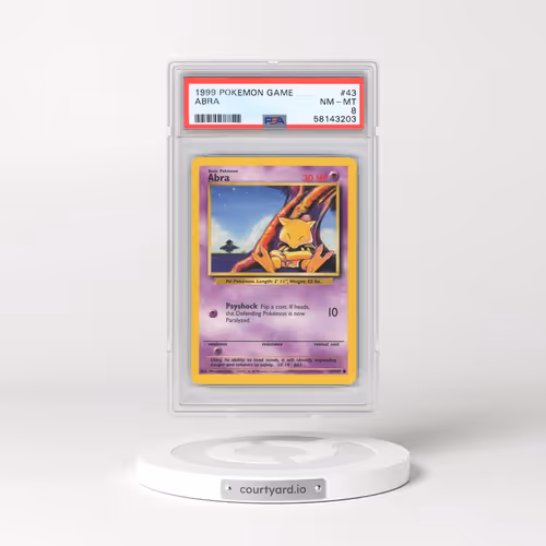 1999 Pokémon Game #43 Abra (PSA 8 NM-MT)