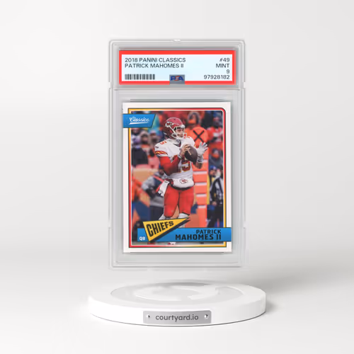 2018 Panini Classics #49 Patrick Mahomes II (PSA 9 MINT)