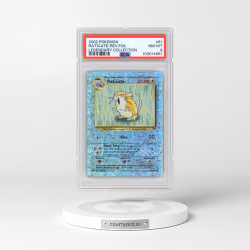 2002 Pokémon Legendary Collection #61 Raticate - Reverse Foil (PSA 8 NM-MT)