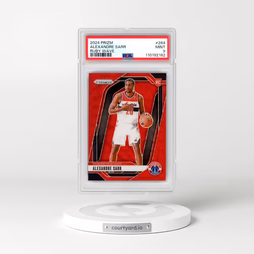 2024 Panini Prizm #264 Alexandre Sarr - Ruby Wave (PSA 9 MINT)