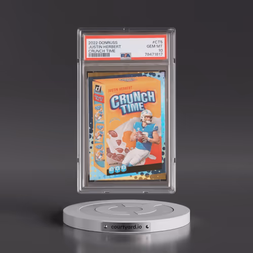 2022 Panini Donruss Crunch Time #CT5 Justin Herbert (PSA 10 GEM MINT)