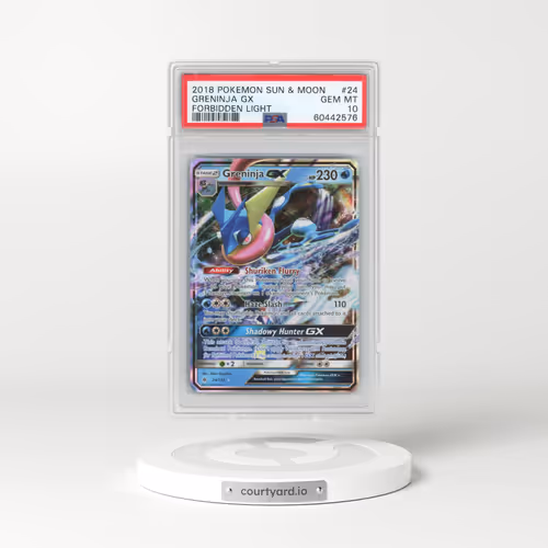 2018 Pokémon Sun & Moon Forbidden Light #24 Greninja GX - Holo (PSA 10 GEM MINT)