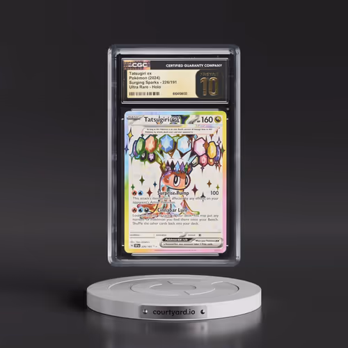 2024 Pokémon Ssp EN-Surging Sparks #226 Tatsugiri EX - Holo Ultra Rare (CGC 10 PRISTINE)