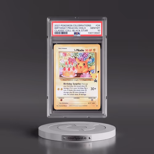 2021 Pokémon Celebrations Classic Collection #24 Birthday Pikachu - Holo (PSA 10 GEM MINT)