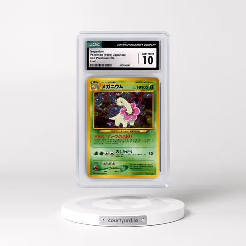 1999 Neo Premium File #154 Meganium - No Rarity - Holo (CGC 10 GEM MINT)