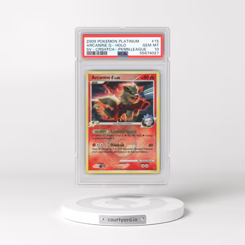 2009 Pokémon Platinum Supreme Victors #15 Arcanine G - Holo Crosshatch-2009 Pokemon League (PSA 10 G