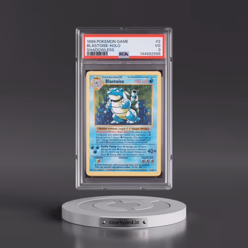 1999 Pokémon Game #2 Blastoise - Holo Shadowless (PSA 3 VG)