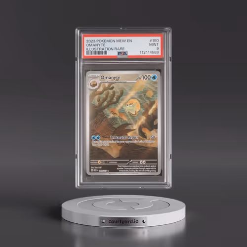 2023 Pokémon Mew EN-151 #180 Omanyte - Illustration Rare (PSA 9 MINT)