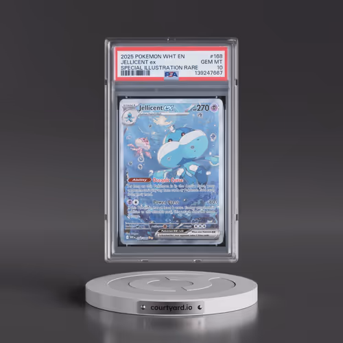2025 Pokémon Wht EN-White Flare #168 Jellicent EX - Holo Special Illustration Rare (PSA 10 GEM MINT)