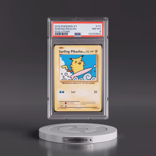 2016 Pokémon XY Evolutions #111 Surfing Pikachu (PSA 8 NM-MT)