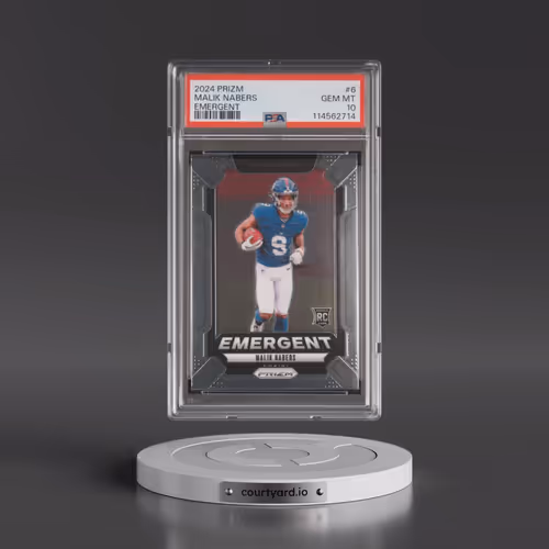2024 Panini Prizm Emergent #6 Malik Nabers (PSA 10 GEM MINT)