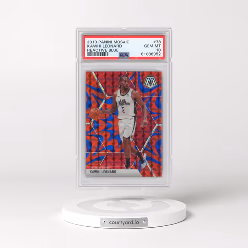 2019 Panini Mosaic #78 Kawhi Leonard - Reactive Blue (PSA 10 GEM MINT)