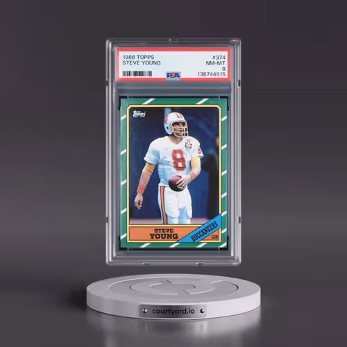 1986 Topps #374 Steve Young (PSA 8 NM-MT)