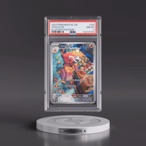 2023 Pokémon Pal EN-Paldea Evolved #202 Crocalor - Illustration Rare (PSA 8 NM-MT)