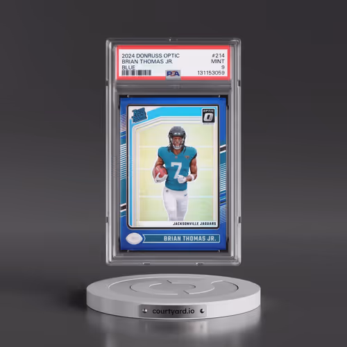 2024 Panini Donruss Optic #214 Brian Thomas Jr. - Blue (PSA 9 MINT)