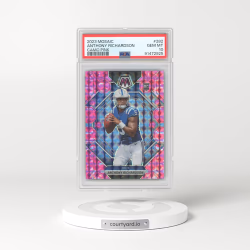 2023 Panini Mosaic #282 Anthony Richardson - Camo Pink (PSA 10 GEM MINT)