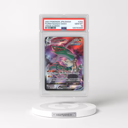 2021 Pokémon Sword & Shield Vmax Climax #252 Rayquaza Vmax - Full Art (PSA 10 GEM MINT)