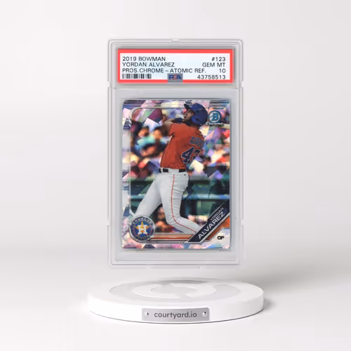 2019 Bowman Prospects Chrome #123 Yordan Alvarez - Atomic Refractor (PSA 10 GEM MINT)