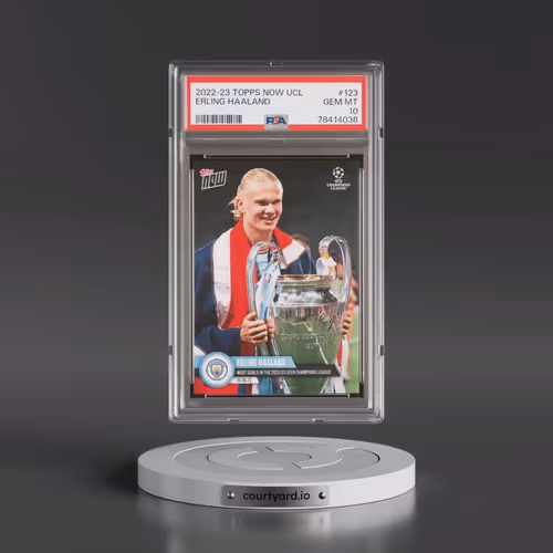 2022 Topps Now UEFA Champions League #123 Erling Haaland (PSA 10 GEM MINT)